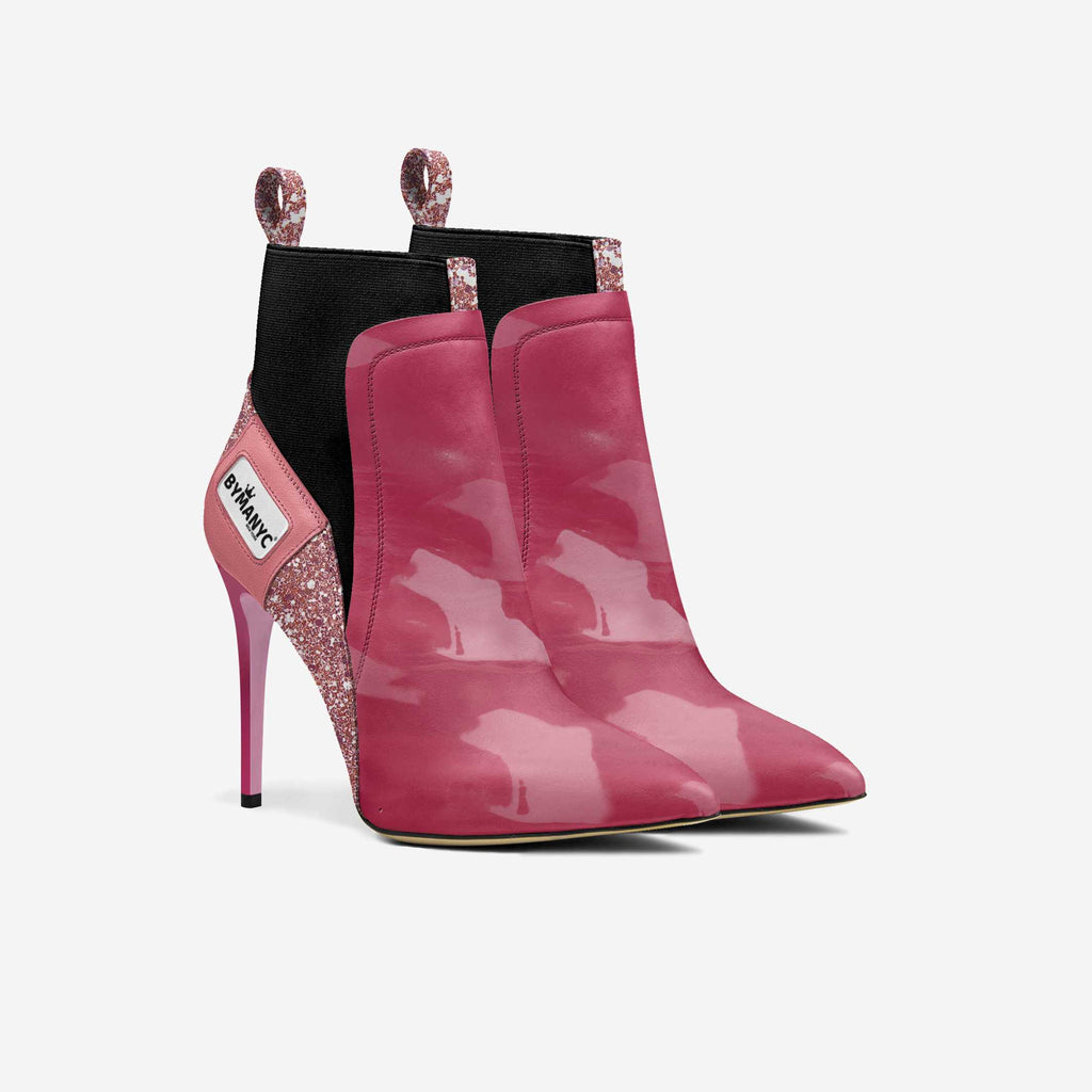 Sapato de salto vegan BYMANYC ® New York Soho Pink Blaze para mulher BYMANYC ® New York