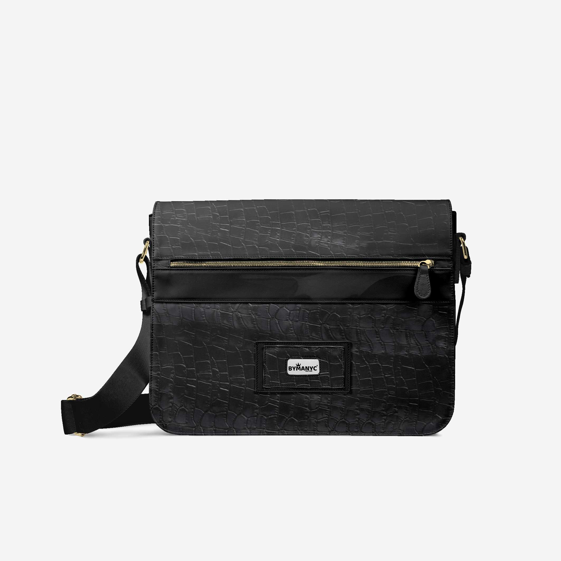 Vegan Luxe City Messenger Bag 16” | BYMANYC ® New York Milano Street Edge BYMANYC ® New York